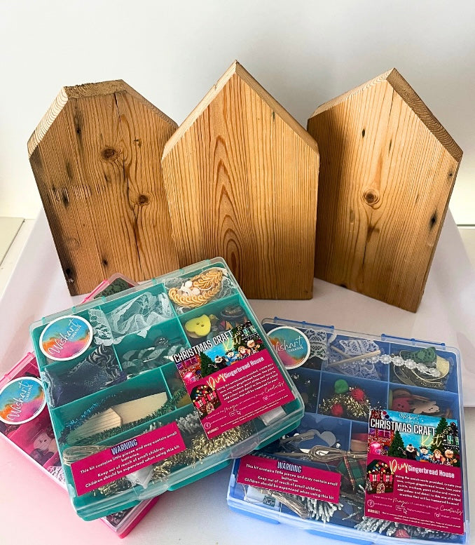 DIY Wooden Gingerbread House Kit (makes 2 houses!)