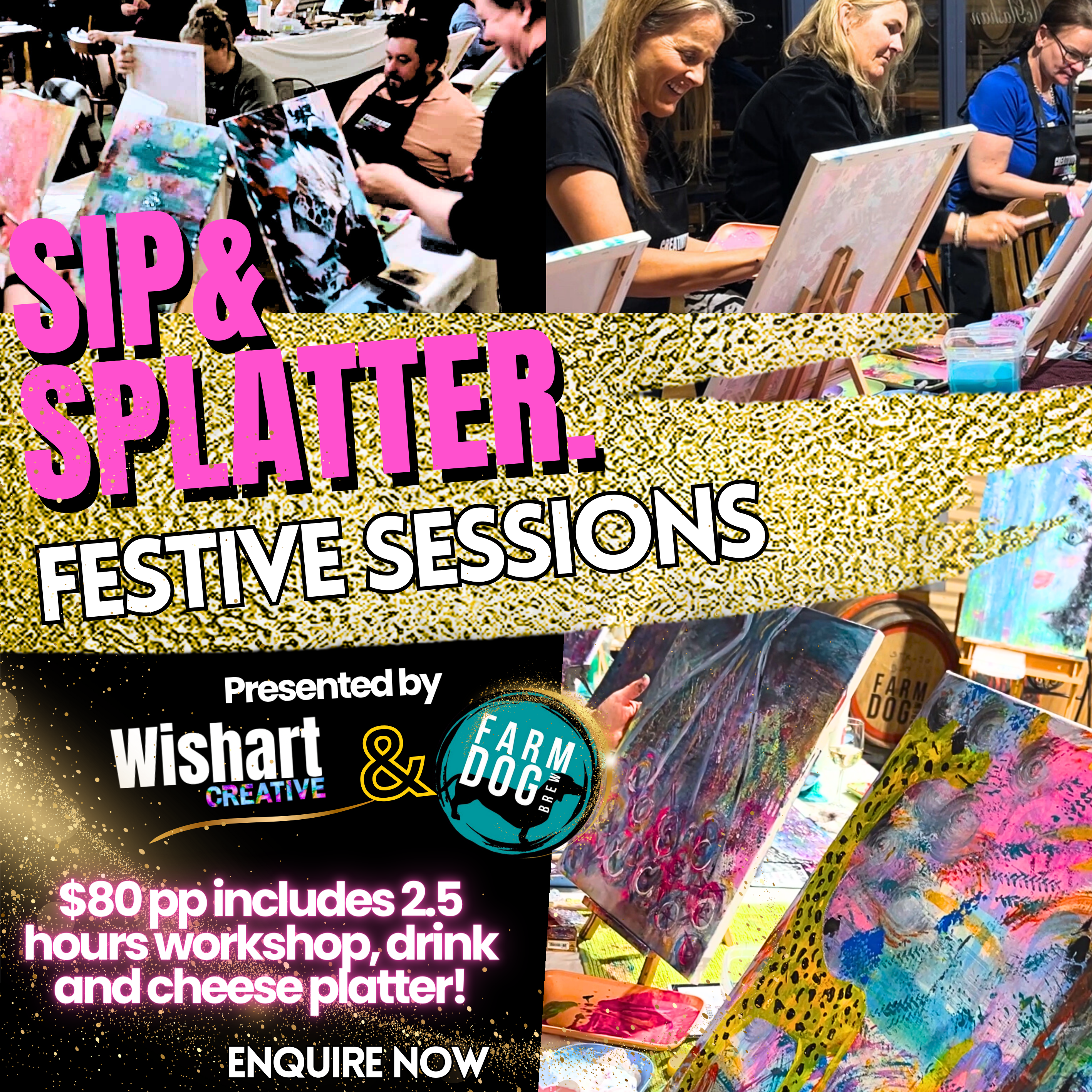 Sip&Splatter ⭐️Private Festive Sessions⭐️ at FarmDog Brew, Wallington