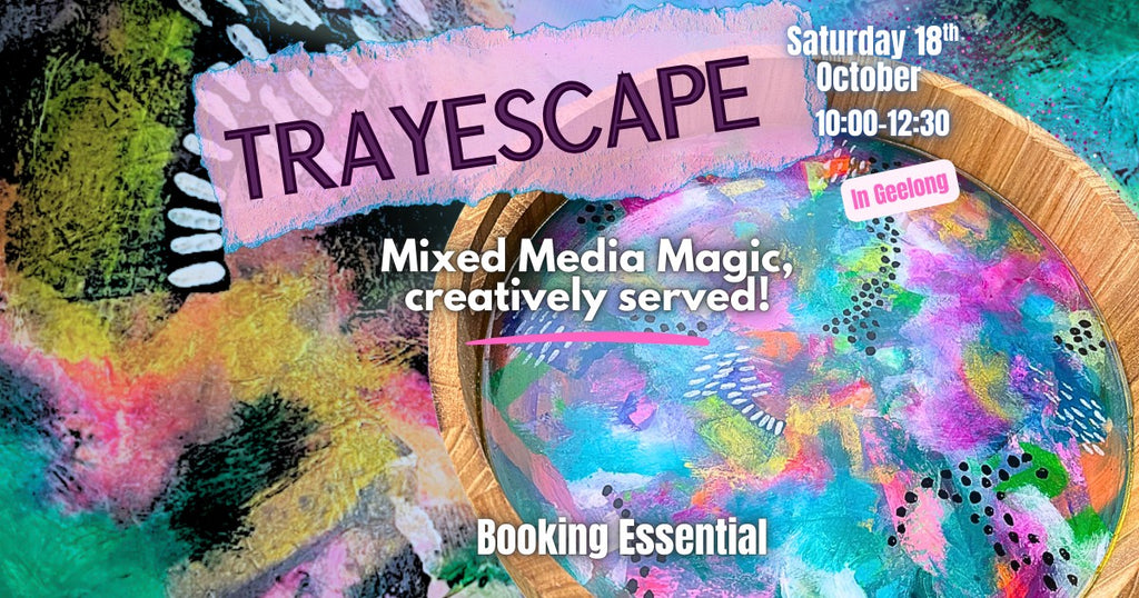 Trayescape- Mixed Media tray art